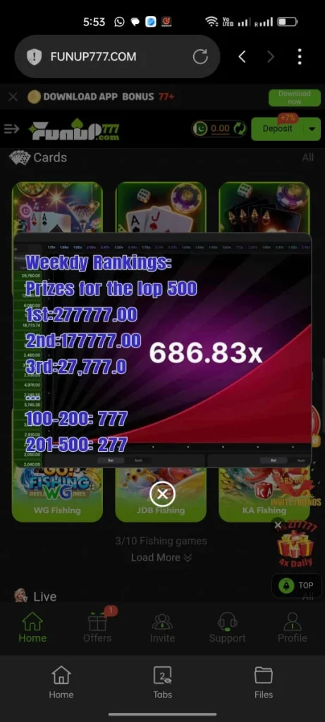 Funup777 Game Banner 1